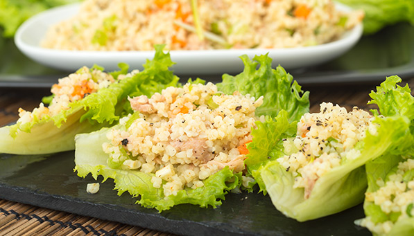 Chicken and Apple Lettuce Wraps